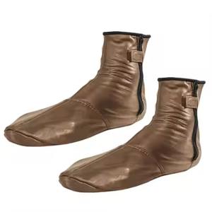 Color sólido Unisex Casual Wear PU cuero Khuff zapatos de talla grande cómodo con forro polar invierno - Product Image 1