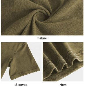 Logo personnalisé de haute qualité 100% coton délavé à l'acide hommes t-shirt poids lourd surdimensionné hommes t-shirt accepter le service OEM - Product Image 6