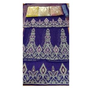 Tissu Georgette brodé de filles somaliennes à la main personnalisé à forte demande pour les vêtements de fête et le matériel de robe accessoire tricoté tissé - Product Image 6