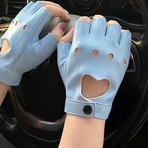 NOUVEAU Gants de conduite Peach Heart en simili cuir, à doigts entiers, légers, fins, antidérapants, unisexes - Product Image 2