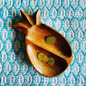 Cuenco de madera para servir, precio al por mayor, moderno, clásico, ecológico, forma de piña, mango, cuenco de postre de madera - Product Image 2