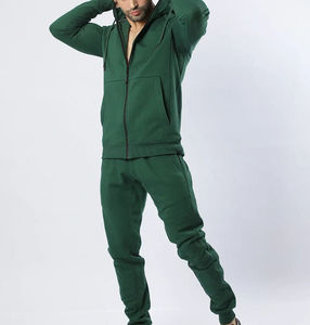 Chándal de entrenamiento de gimnasio de Color personalizado para hombre 2025, ropa de algodón liso con capucha nueva y elegante, ropa deportiva al por mayor, chándal para hombre - Product Image 4