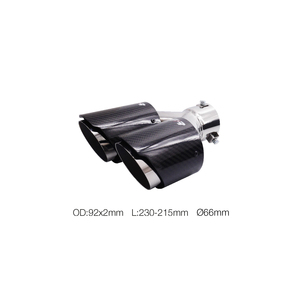Double borne de connexion ID 66 mm ronde décalée en carbone et acier - Product Image 1