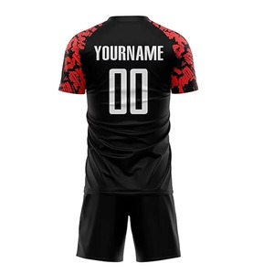 Tenue de football personnalisée avec numéro et nom imprimés |   Tissu respirant 100% polyester, séchage rapide, léger, maillot d'équipe - Product Image 3