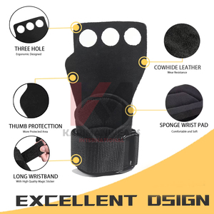 Guantes de Piel de Vacuno Ventilados para Hombre y Mujer, Guantes de Gimnasio para Levantamiento de Pesas, Entrenamiento, Powerlifting, Culturismo, CrossFit - Product Image 2