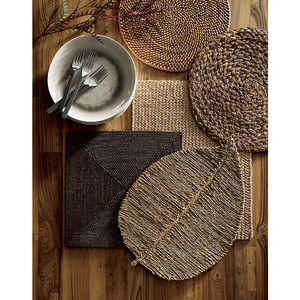 Boho Seagrass Leaf Shade Eco-Friendly <b>Round</b> <b>Placemats</b> Handwoven Table Decor Coasters HNH CRAFT Vietnam - Product Image 3