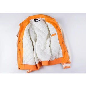 Chaqueta universitaria de béisbol con bordado de chenilla y letras personalizadas al por mayor OEM, chaqueta universitaria teñida con hilo, chaqueta universitaria - Product Image 2