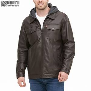 Blouson noir en cuir de vachette pour hommes 2025 avec conception de logo personnalisé et couleur produit de haute qualité avec des prix de gros Bomber - Product Image 3