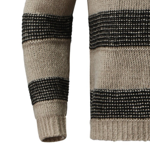 100% Cotton Casual Breathable Pullover Sweater Striped Neck <b>Knitted</b> <b>Cardigan</b> Latest Winter ODM Design Flat <b>Knitted</b> Technique - Product Image 5