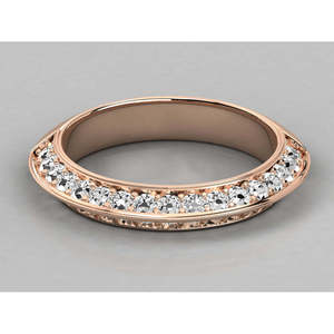 แหวนทอง 14K ประดับเพชรเลี้ยงในห้องปฏิบัติการสำหรับสุภาพสตรี - Product Image 6