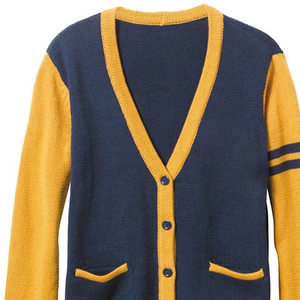 Cárdigan universitario de punto de alta calidad personalizado Unisex, suéter cálido de invierno de manga larga con cuello en V y botones en la parte delantera, suéter para mujer - Product Image 2