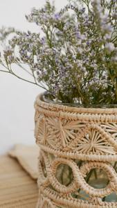 White Stylish <b>Basket</b> For Flower Display Pen Holder Decorative Organizer For Home Office And Bedroom Wholesale From India - Product Image 4