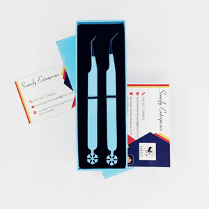 ชุดแหนบต่อขนตาสแตนเลสแบบมืออาชีพ, ทนทานป้องกันไฟฟ้าสถิตย์มีความแม่นยำ45/90องศา - Product Image 5