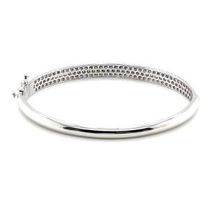 Bracelet rond scintillant Moissanite diamant demi-éternité Bracelet en argent 925 bijoux fins pour fiançailles cadeau de mariage pour partenaire - Product Image 4