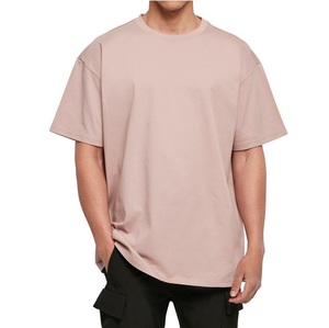 Vente en gros 100% coton T-shirts surdimensionnés pour hommes bonne qualité été Street Wear respirant goutte épaule O cou Logo personnalisé - Product Image 5