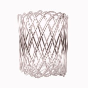 Heavy Duty Wholesale Supplies Nickel Plated Metal Wire Napkin Ring Reusable Decorative Tissue Serviette Holder for Dinner Party - Product Image 1