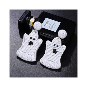 Buy Halloween Christmas Accessories Wholesale Pumpkin Skull Drop Earrings for Halloween Available Trusted Exporter - Product Image 5