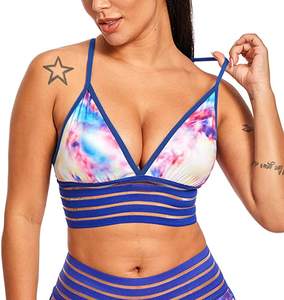 Ensemble de sport deux pièces, soutien-gorge de sport croisé et Short de jogging, Short de cycliste, vêtements de Yoga, vente en gros - Product Image 1