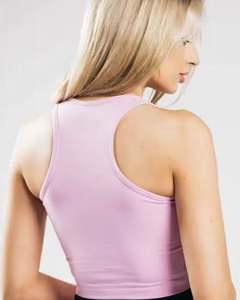 Workout Tank <b>Top</b> for <b>Women</b> Quick Dry Stretch Fabric Athletic Fit OEM Supplier - Product Image 4