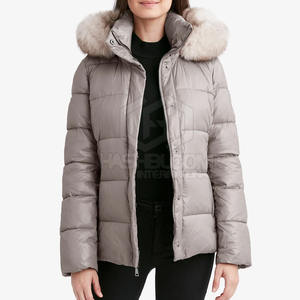 Veste d'hiver personnalisable pour femmes séchage rapide respirant peau de mouton tricoté 100% polyester remplissage à capuche chapeau détachable - Product Image 3