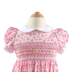 Vestido fruncido de alta calidad para niñas ODM OEM diseño de príncipes de manga corta hecho en Vietnam al por mayor para el grupo de edad de los niños - Product Image 3