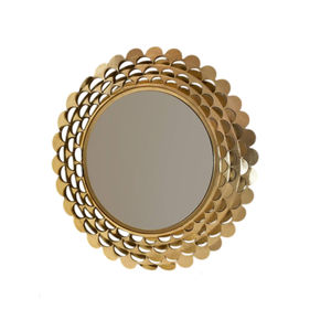 Vintage Ginkgo Leaf Designer Frame Wall <b>Mirror</b> Wholesale Home Decoration Metal Wall <b>Mirror</b> High Quality Metal Iron <b>Mirror</b> - Product Image 4