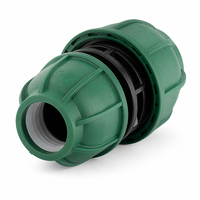 Raccord de compression réducteur double extrémité en PP pour irrigation agricole R1002 PN12.5 20-110mm, connecteur de tuyau HDPE avec joint NBR
