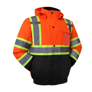 Impermeable y a prueba de viento con forro polar reflectante chaquetas de seguridad de manga larga mejor compra chaqueta de seguridad de calidad superior - Product Image 4