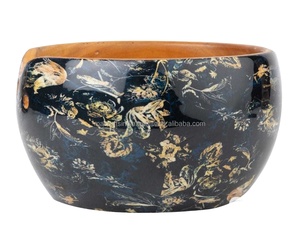 Bol de rangement de fil à tricoter en bois antique fait à la main boîte-cadeau imprimée en bois de haute qualité artisanat en bois boîtes en bois signes muraux - Product Image 1