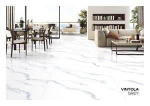 600x1200mm CARREAUX EN PORCELAINE ÉMAILLÉE DESIGN ITALIEN VINYOLA GRIS - Product Image 3