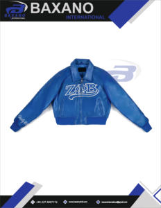 Blouson Bomber Unisexe en Cuir PU Zeta Phi Beta Sorority, Style Universitaire, Lettres Grecques, Streetwear Hiver Bleu Brodé - Product Image 4