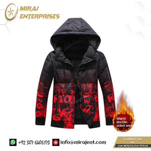 Chaqueta acolchada a prueba de viento personalizada para hombre de otoño e invierno, prendas de vestir impermeables gruesas y cálidas con ambos lados, sombrero informal a prueba de viento en ambos lados - Product Image 3