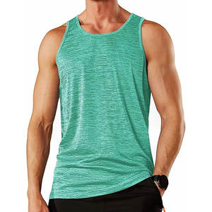 เสื้อกล้ามวิ่งแขนกุดของผู้ชายเสื้อกล้ามระบายอากาศได้ดีเสื้อกล้ามออกกำลังกายกล้ามเนื้อถักนิตติ้งสำหรับใส่ไปยิมฟิตเนส - Product Image 1