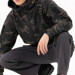 แจ็คเก็ตผู้ชายมีฮู้ดยุทธวิธีกันน้ำกันลมและระบายอากาศได้มีกระเป๋าหลายใบมีซิปพิมพ์ลายโลโก้ออกแบบได้ตามต้องการสำหรับฤดูหนาว - Product Image 1