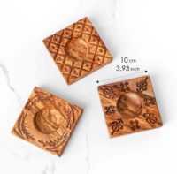 Moules à raviolis en bois ArtisRaw écologiques et pratiques - Presse à pâtisserie artisanale en bois d'olivier modèle UG048 fabriquée au TN pour une utilisation en cuisine