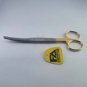 กรรไกรผ่าตัดสีเงินคุณภาพดีที่สุด ขนาด 11 ซม. (ปลายทู่/ปลายทู่) ชุดเครื่องมือสแตนเลสสตีล คลาส 1 ได้รับมาตรฐาน CE ISO13485 - Product Image 3