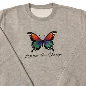 Sudadera de cuello redondo para mujer con logotipo impreso personalizado al por mayor, cuello alto, transpirable, suave, parche bordado, ribete en contraste de invierno - Product Image 2