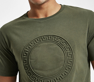 2025 diseño personalizado hombres camiseta 3D relieve impresión texturizada logotipo elevado tela de algodón suave estilo de moda camiseta - Product Image 4