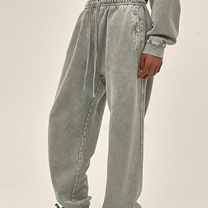 Pantalones de chándal informales de lavado ácido para hombre, material duradero transpirable ligero, diseño único, gran oferta, patrón recto - Product Image 5