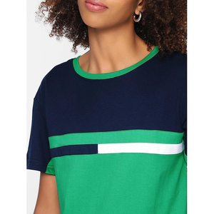 Camiseta de algodón verde azul marino personalizada para mujer de la mejor calidad, nuevo diseño, cuello redondo, manga corta, talla grande, hecho con logotipo informal de Bangladesh - Product Image 4