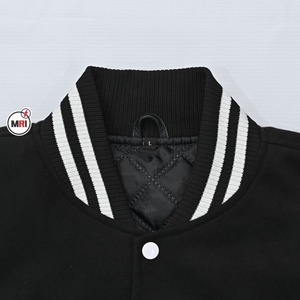 OEM Service Custom Made PU Leather Sleeves Chenille Embroidery Wool Body Streetwear Letterman Varsity Jackets For Mens - Product Image 3