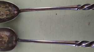 Poignée antique de serveur de salade d'argenterie d'acier inoxydable argenté de conception traditionnelle pour l'approvisionnement de restaurant d'hôtel d'ustensiles de cuisine - Product Image 6