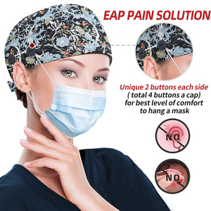 Gorro antisudor con botones de alivio para los oídos, tejido ultra suave e impresión personalizable, ideal para médicos y personal hospitalario - Product Image 5