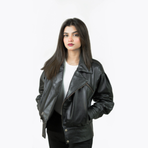 Chaqueta de cuero 2025, chaquetas con correas de invierno azul real para mujer, chaquetas transpirables de cuero de vaca genuino - Product Image 6