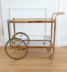 Hermoso Carro de Servicio para Vino, Carrito de Bar para el Hogar, Catering, Hotel, Restaurante, Cocina, Carro de Servicio de Alimentos, Portavasos y Copas - Product Image 1