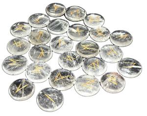 Juego de runas orgoneCrystal de nueva llegada, juego de Runas de encaje azul con bolsa de terciopelo gratis, juego de curación de Runas de Piedra grabada de ágata natural - Product Image 5