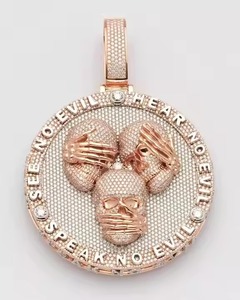 Best Quality 925 <b>Silver</b> <b>Mens</b> Iced Out Fine Jewelry Pendants & Charms with VVS Moissanite Diamond Available for Sale - Product Image 6