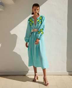 Mujer manga larga vestidos Maxi bordado ropa vestido de fiesta de verano largo Maxi - Product Image 2