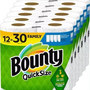Premium Bounty Select-Toallas de papel de tamaño A-Rollos triples, blanco, 147 hojas por rollo (paquete de 8) Recogedor más rápido - Product Image 6
