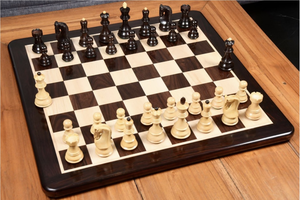 3.8 pouces roi élégant jeu d'échecs en bois de qualité supérieure avec détails complexes parfait pour le bureau à domicile et les voyages - Product Image 2